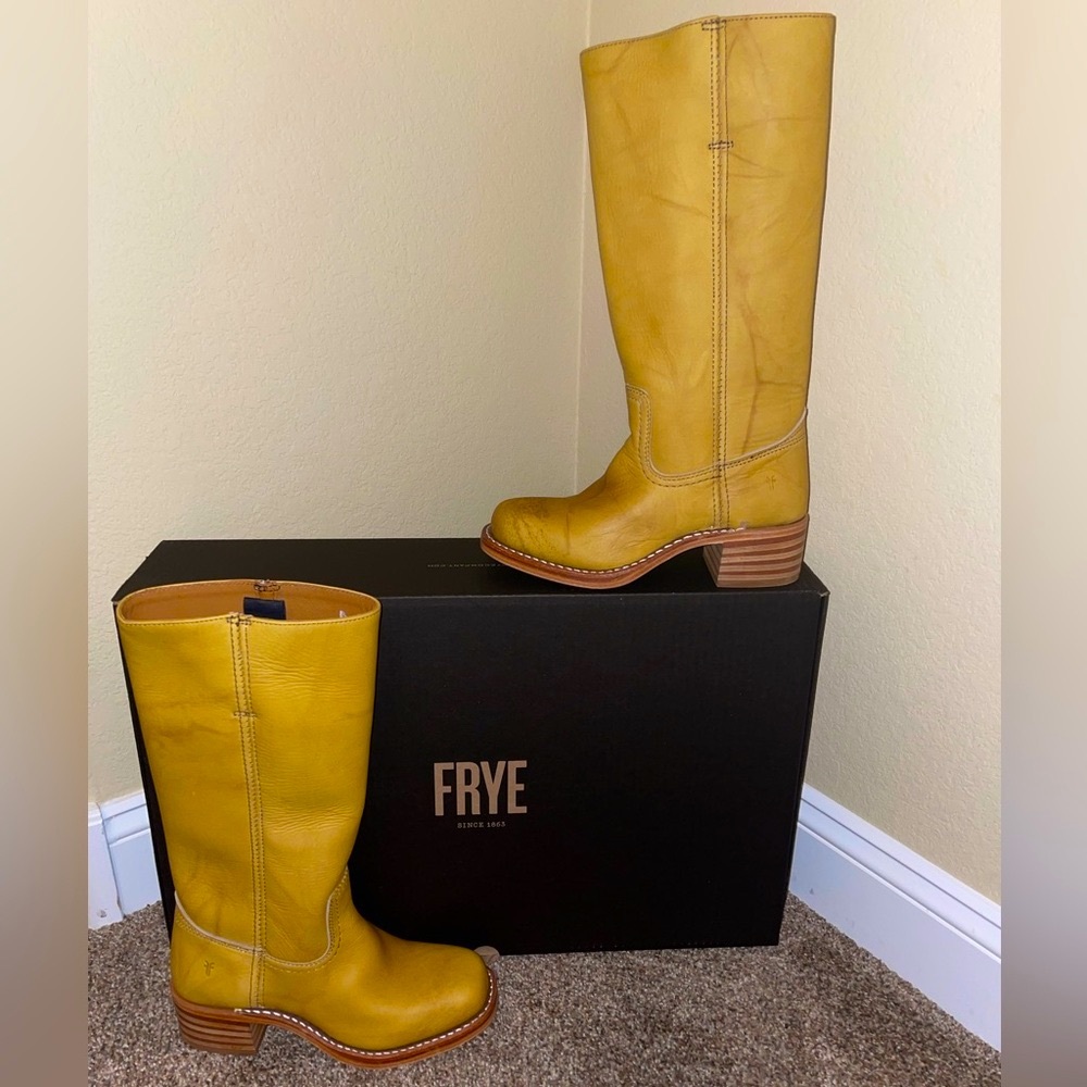 Frye Campus 14L Boots Color: ￼Banana 
Size : 6 BNIB